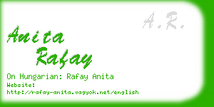 anita rafay business card